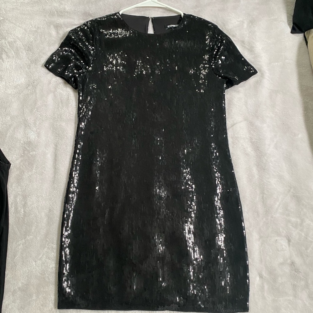 Slouchy sequin tshirt dress